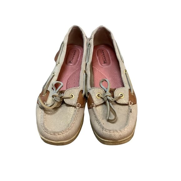 SPERRY Topsiders Tan & Gold Slip On Comfort Everyday Walking Shoe-Size 7.5 - Picture 10 of 14